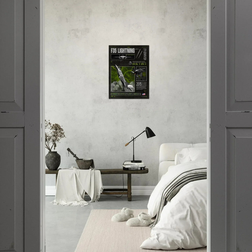 F35 Lightning 2 Brutalism Premium Matte Poster - Missileer Posters