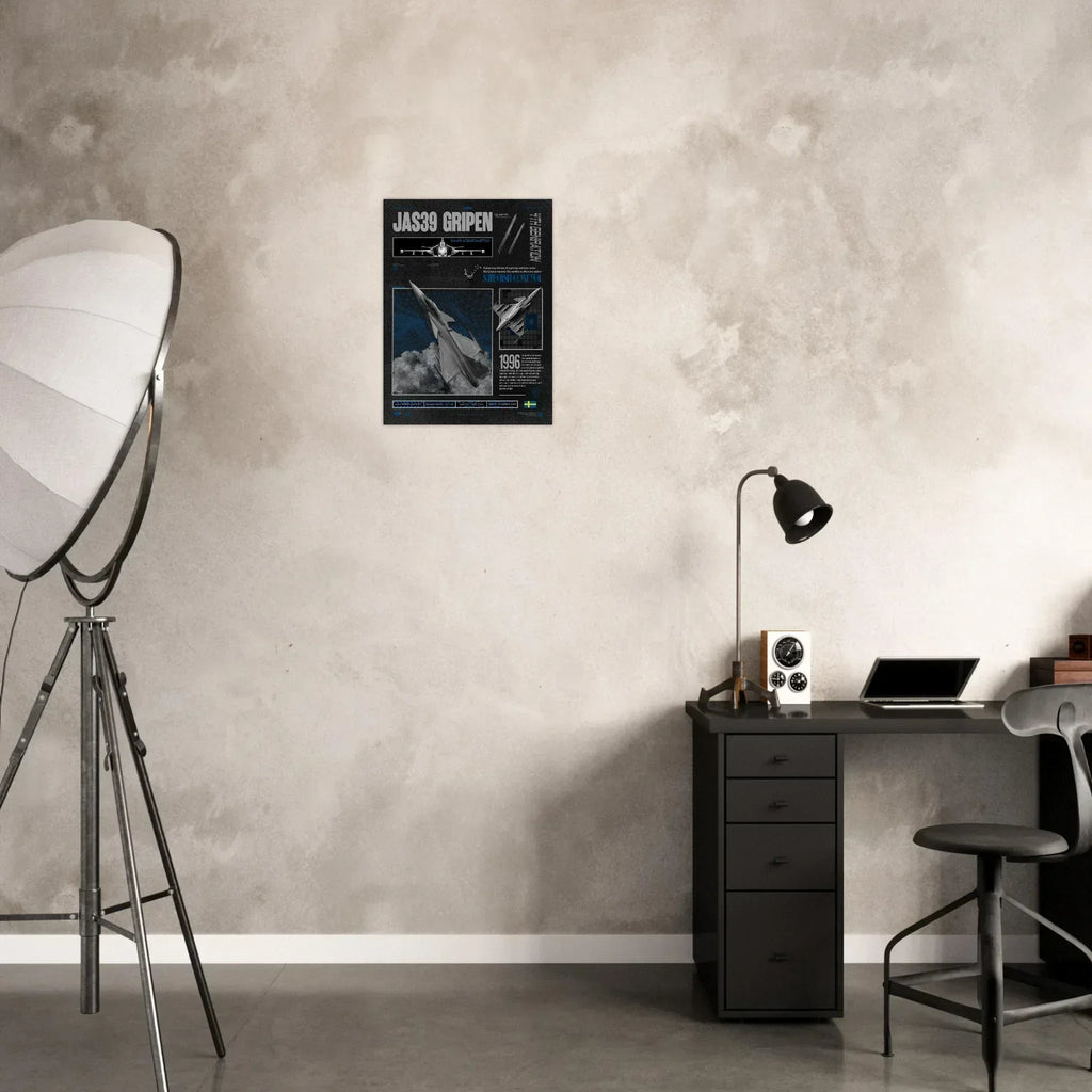 JAS39 Gripen Brutalism Premium Matte Poster - Missileer Posters
