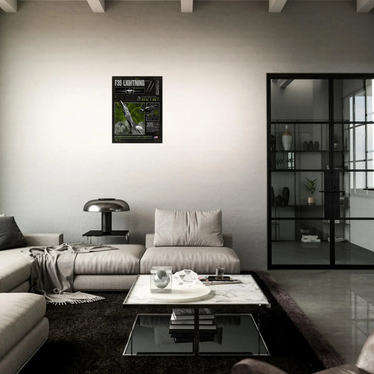 F35 Lightning 2 Brutalism Premium Matte Poster - Missileer Posters