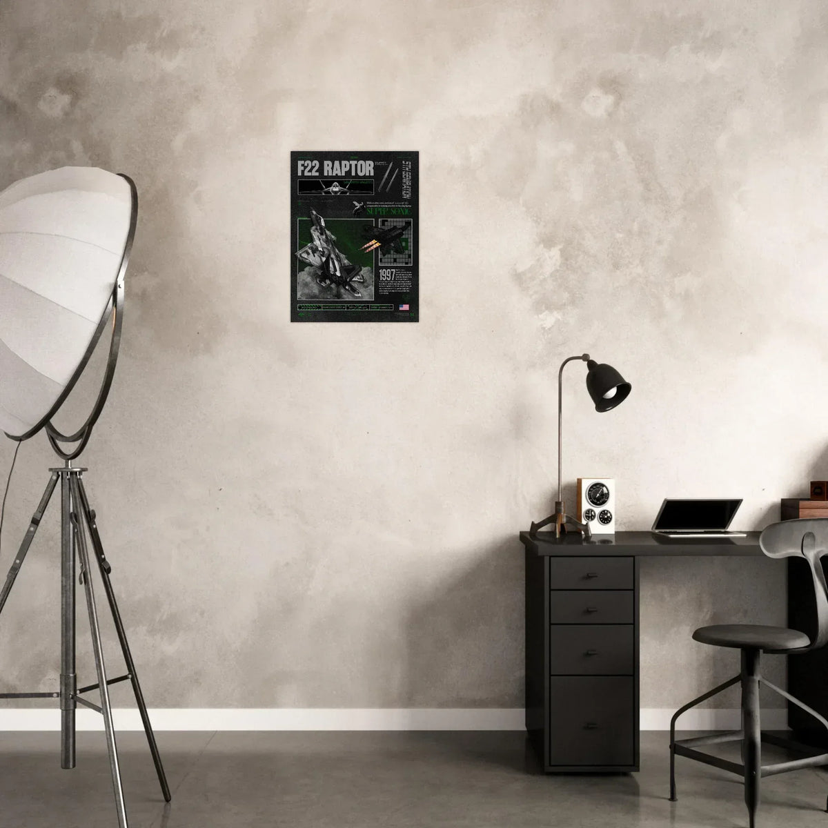 F22 Raptor Brutalism Premium Matte Poster - Missileer Posters
