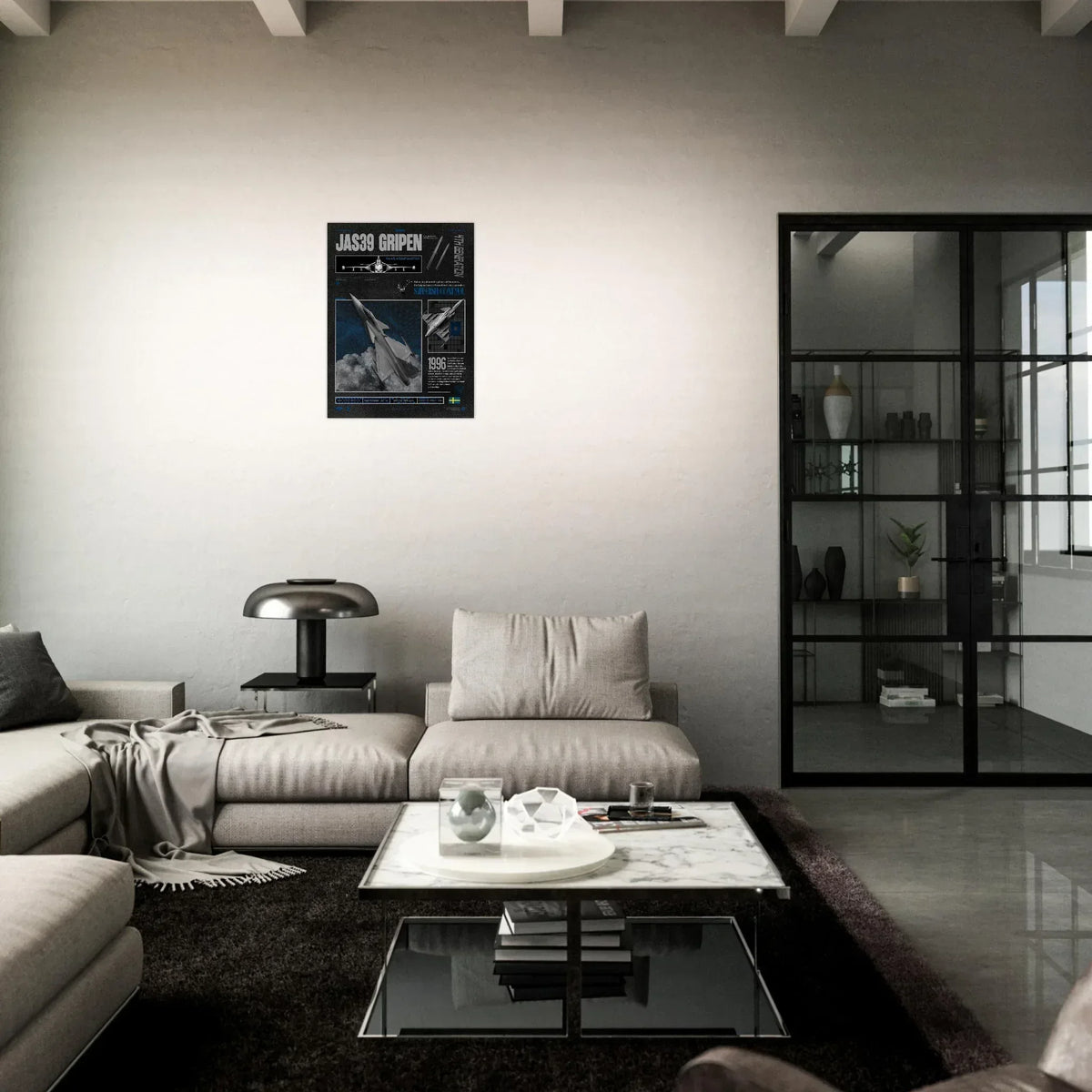 JAS39 Gripen Brutalism Premium Matte Poster - Missileer Posters