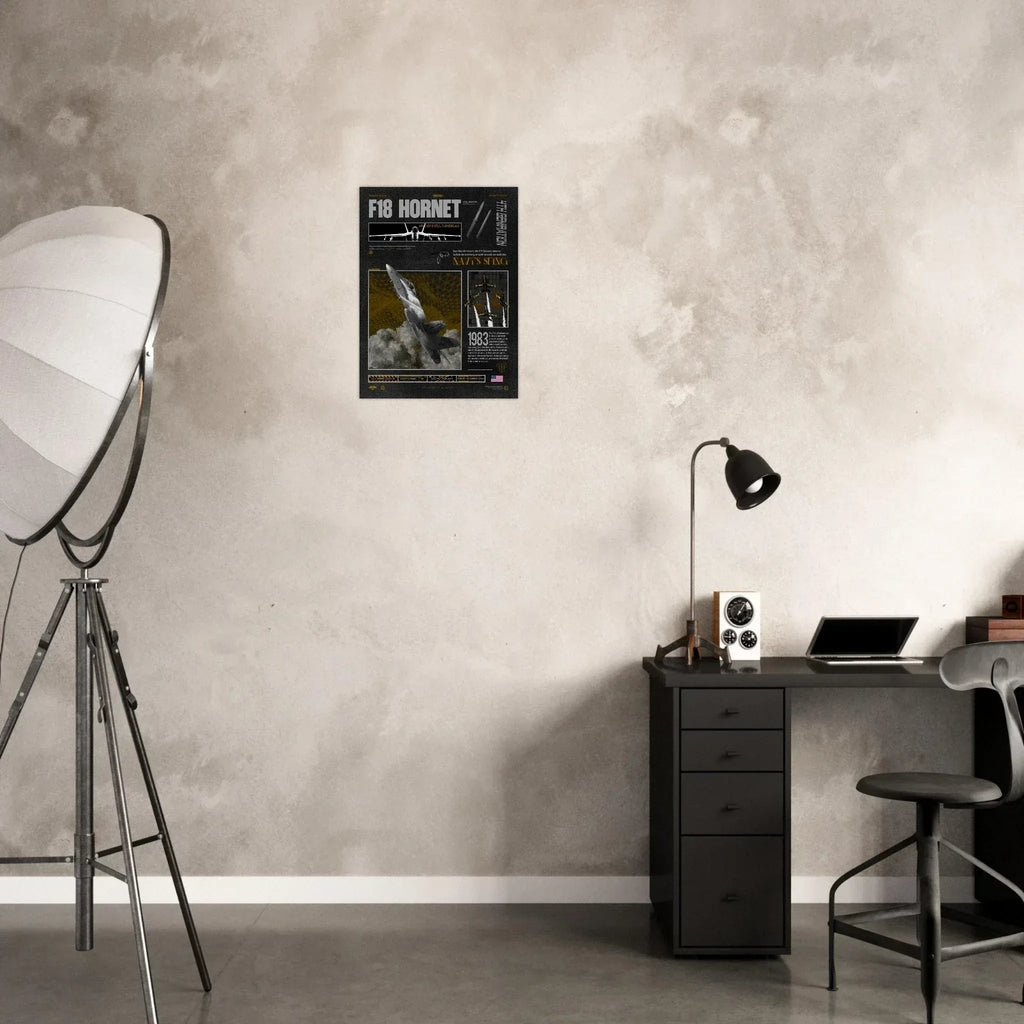 F18 Hornet Brutalism Premium Matte Poster - Missileer Posters