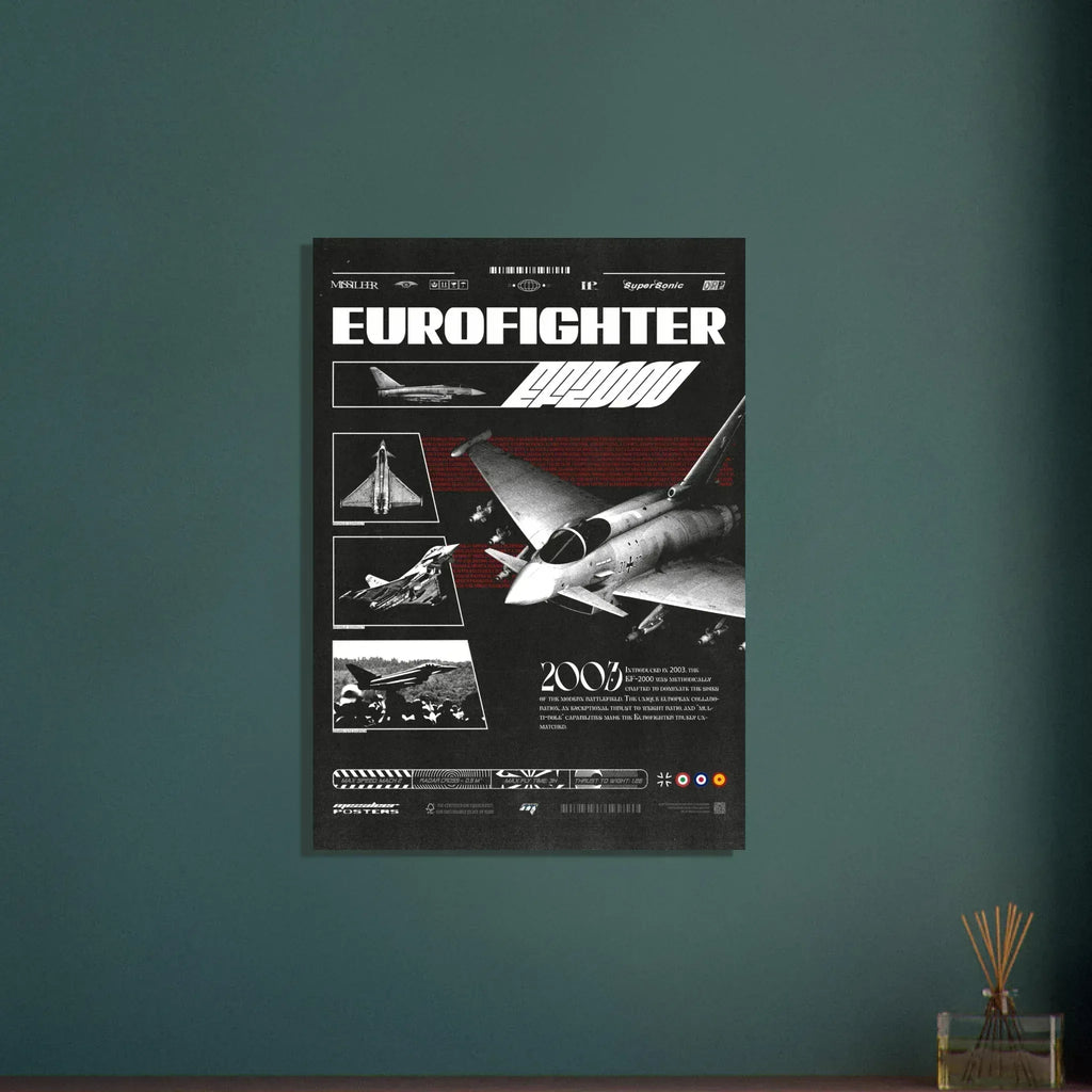 Retro EF2000 Eurofighter Typhoon Premium Matte Poster - Missileer Posters