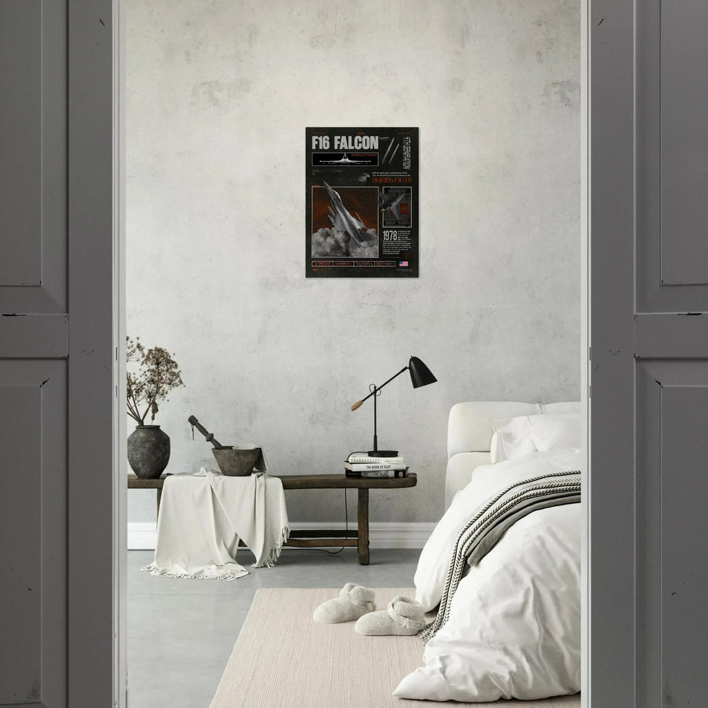 F16 Falcon Brutalism Premium Matte Poster - Missileer Posters