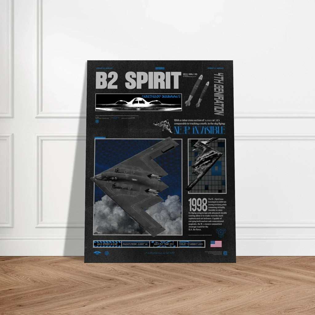 B2 Spirit Brutalism Premium Matte Poster - Missileer Posters