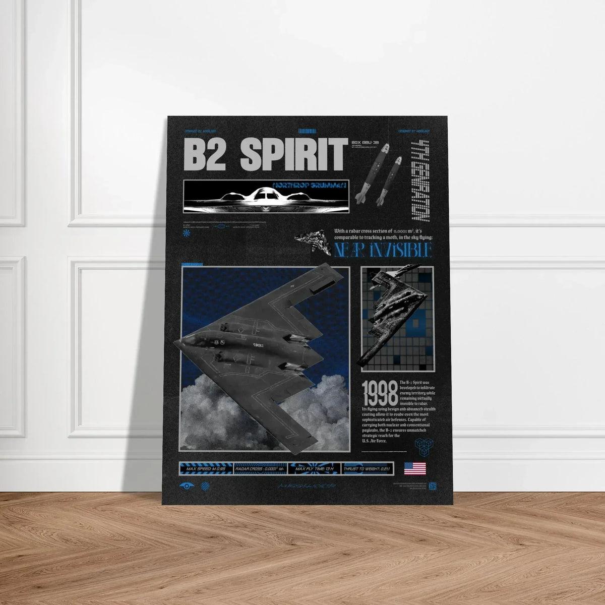 B2 Spirit Brutalism Premium Matte Poster - Missileer Posters