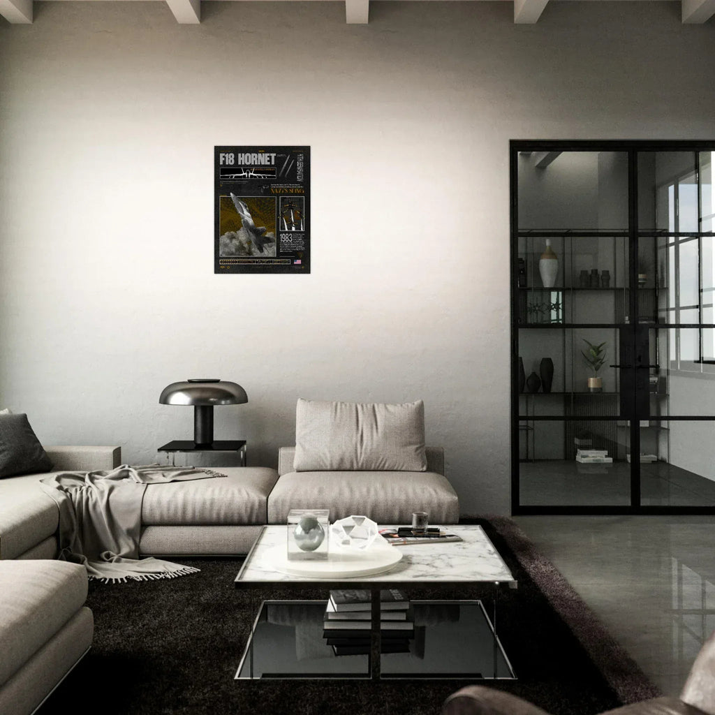 F18 Hornet Brutalism Premium Matte Poster - Missileer Posters
