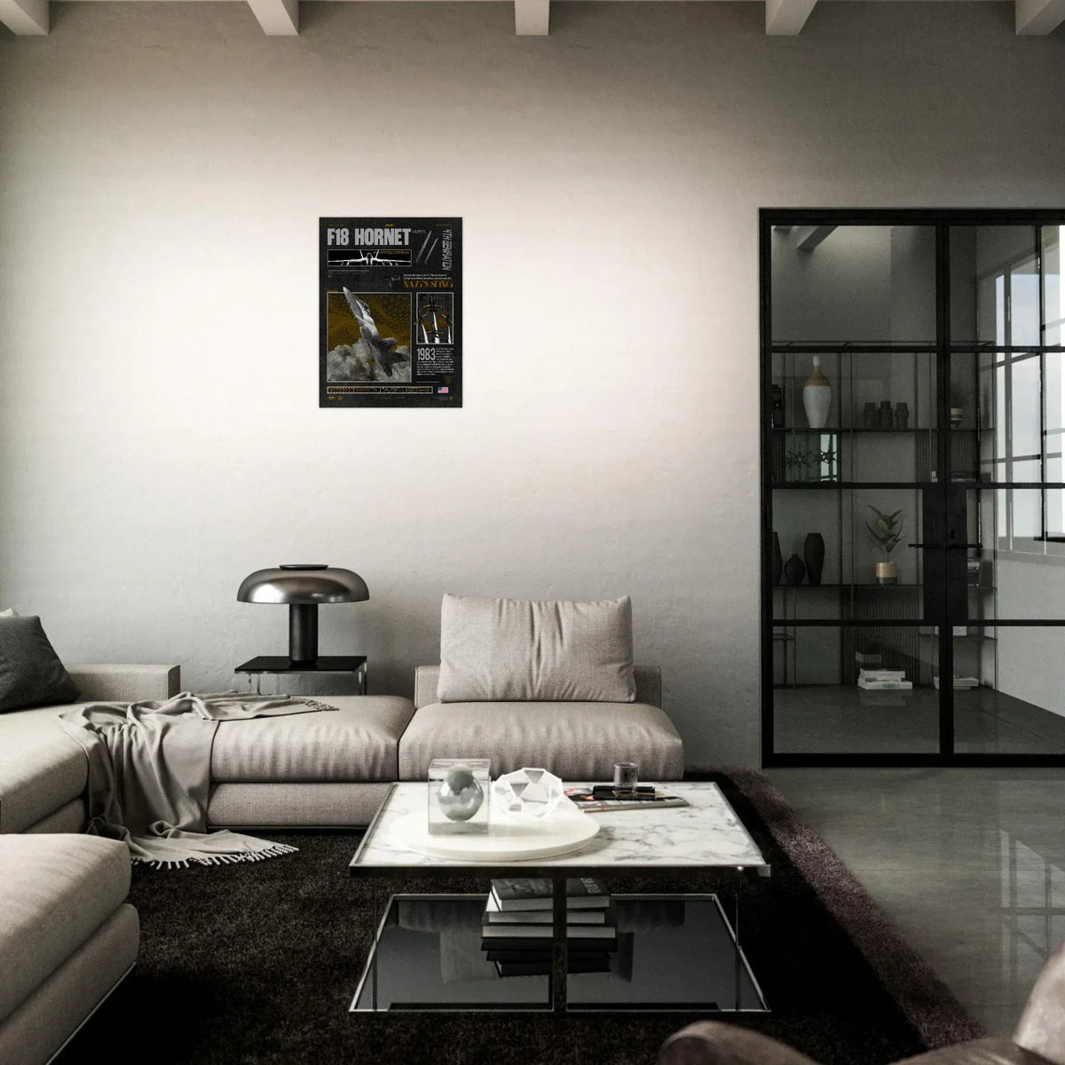 F18 Hornet Brutalism Premium Matte Poster - Missileer Posters