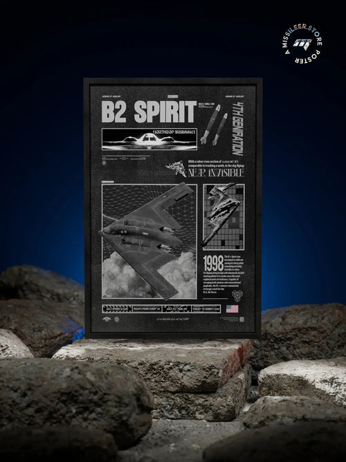 B2 Spirit Brutalism Premium Matte Poster - Missileer Posters