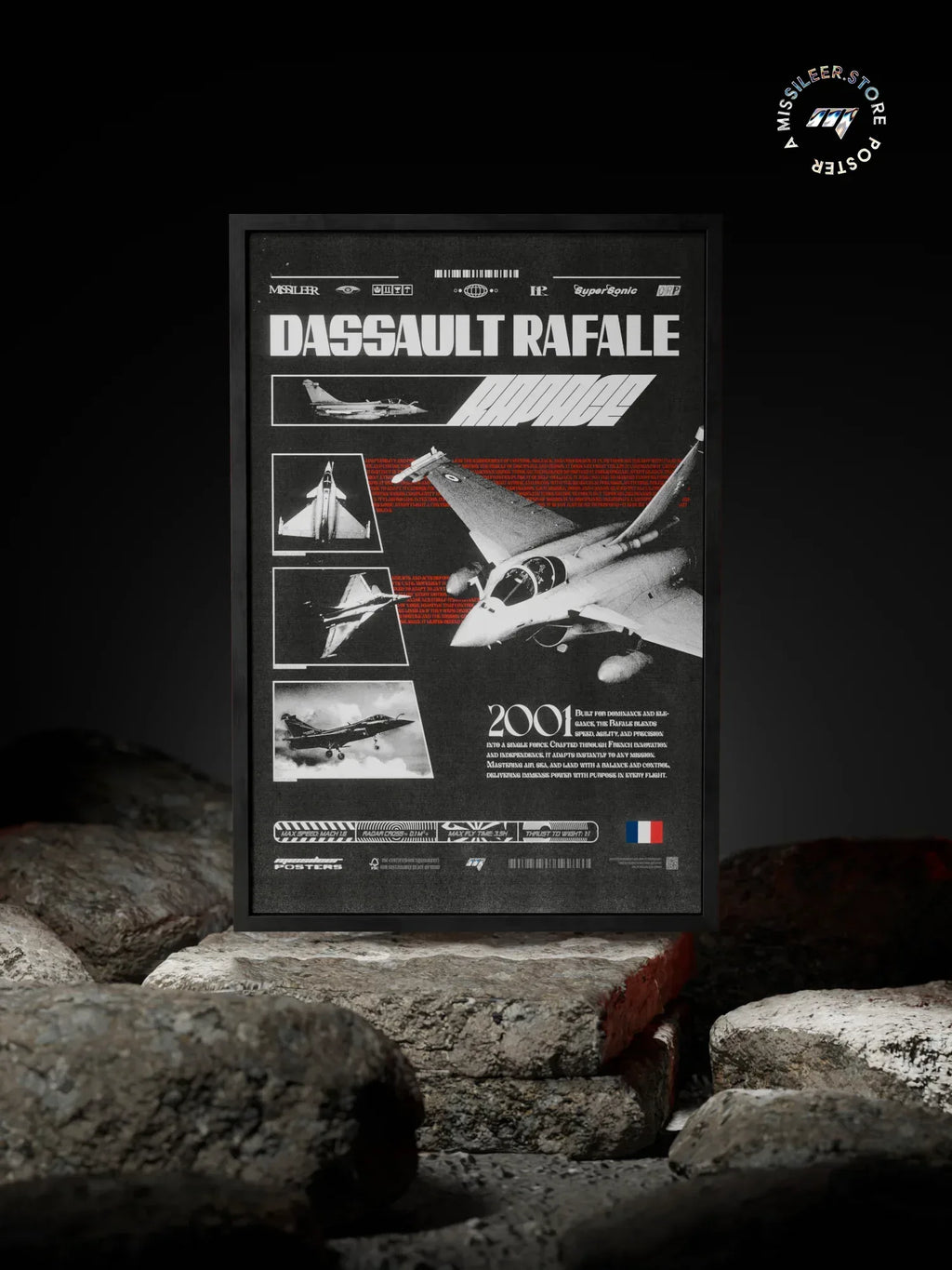 Retro Dassault Rafale Premium Matte Poster - Missileer Posters