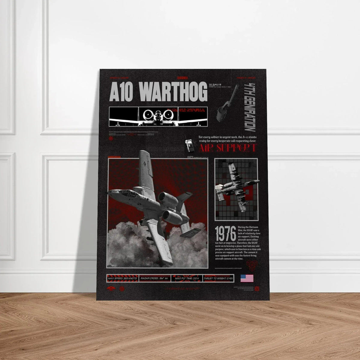 A10 Warthog Brutalism Premium Matte Poster - Missileer Posters