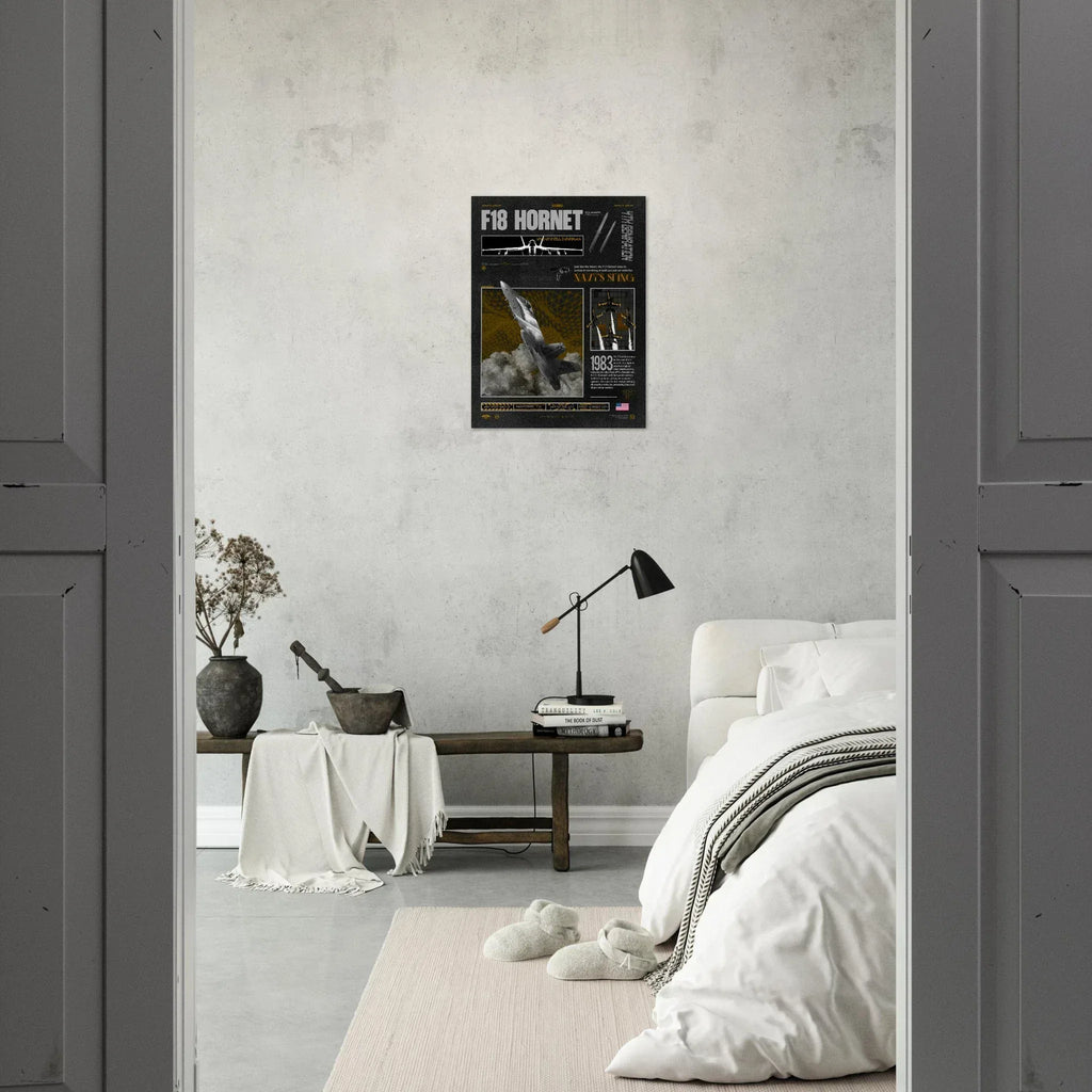 F18 Hornet Brutalism Premium Matte Poster - Missileer Posters