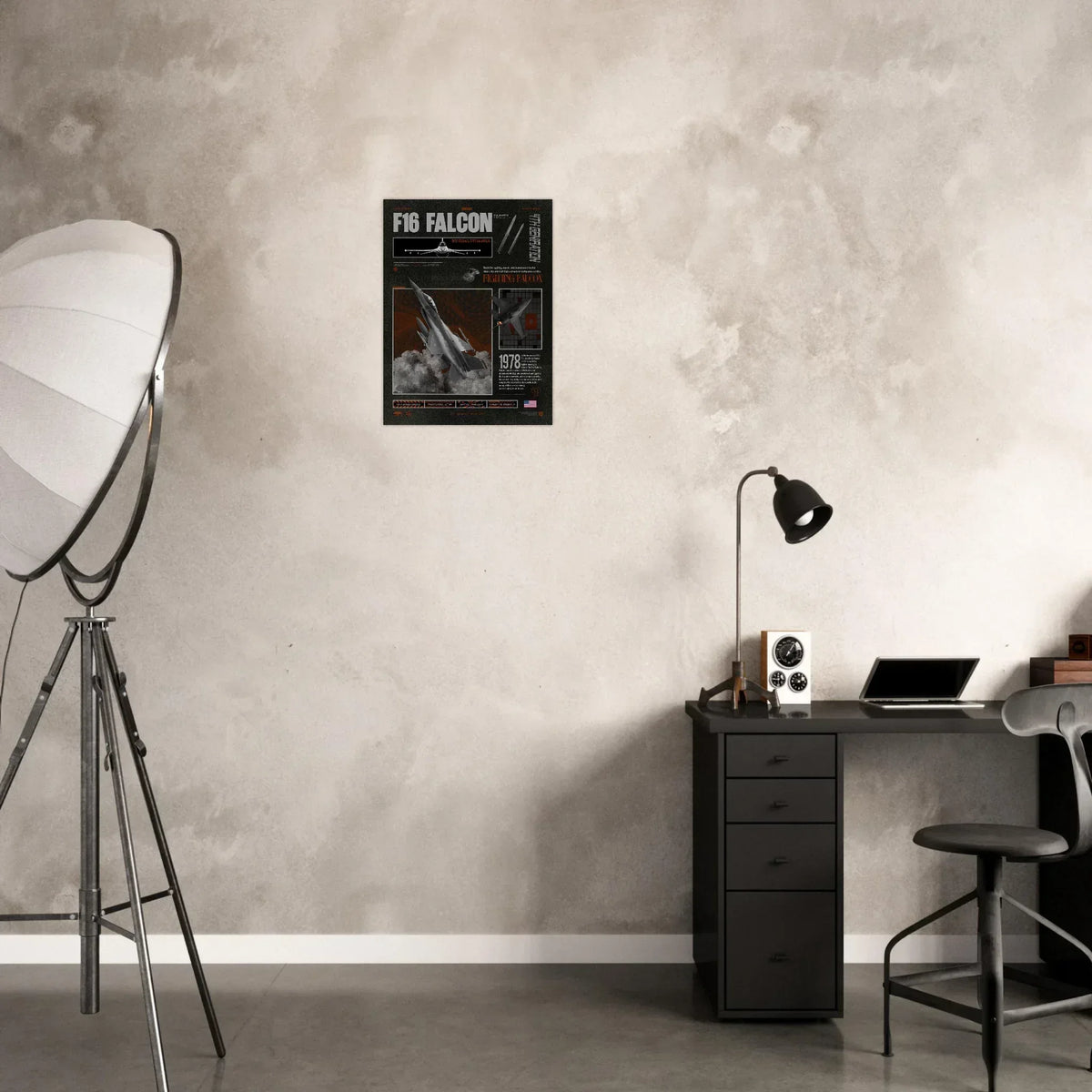 F16 Falcon Brutalism Premium Matte Poster - Missileer Posters