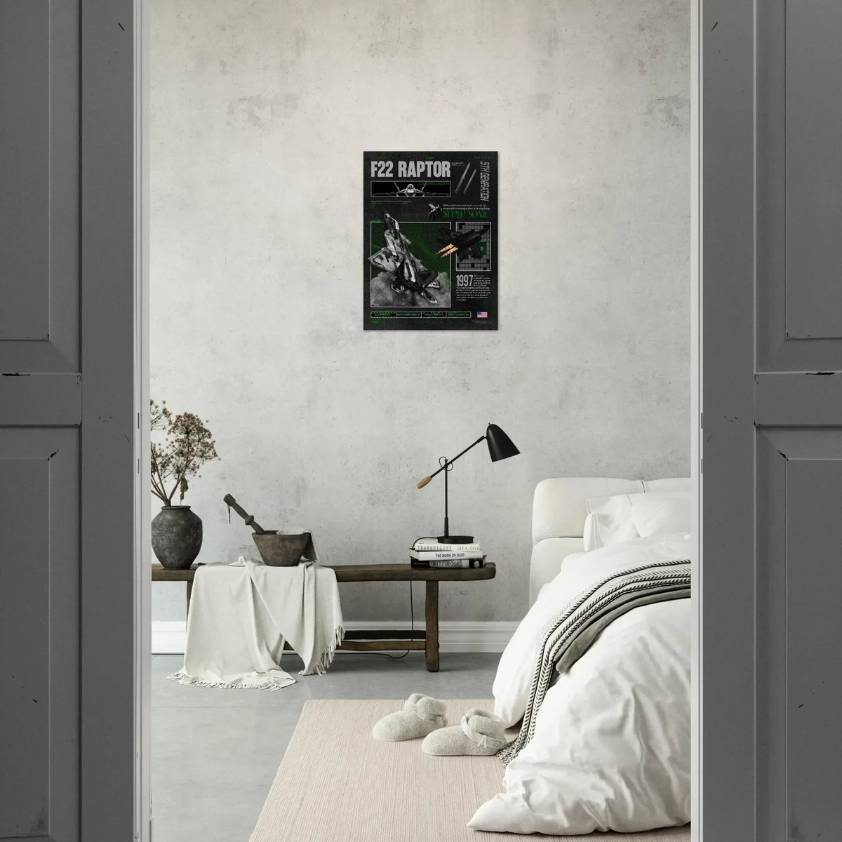 F22 Raptor Brutalism Premium Matte Poster - Missileer Posters