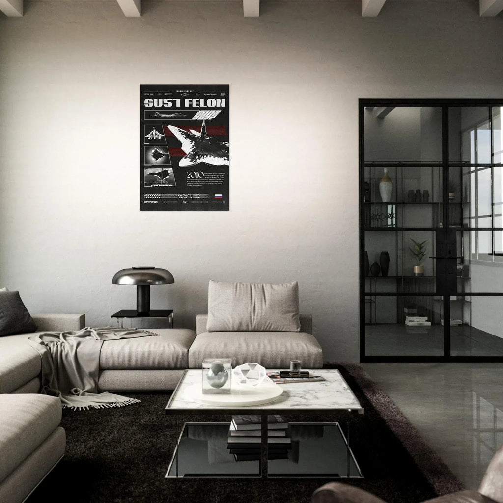 Retro Su 57 Felon Premium Matte Poster - Missileer Posters